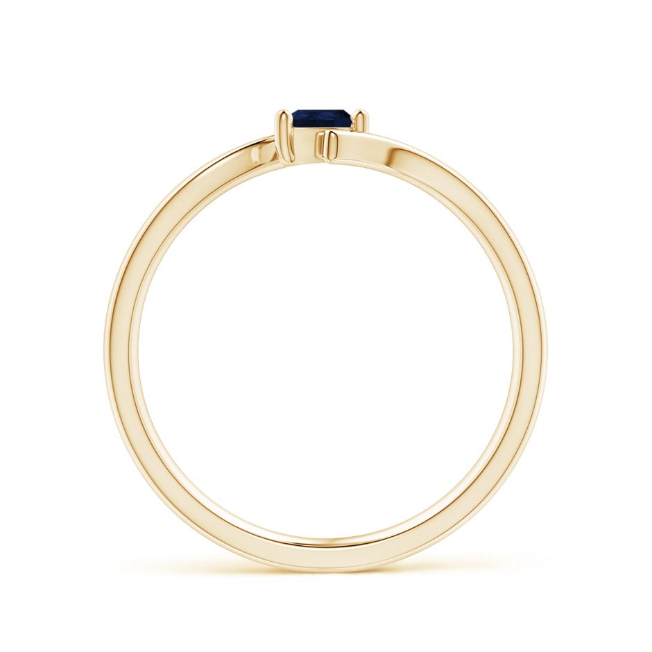 4x3mm A Bypass Pear-Shaped Blue Sapphire Ring in 9K Yellow Gold side 1