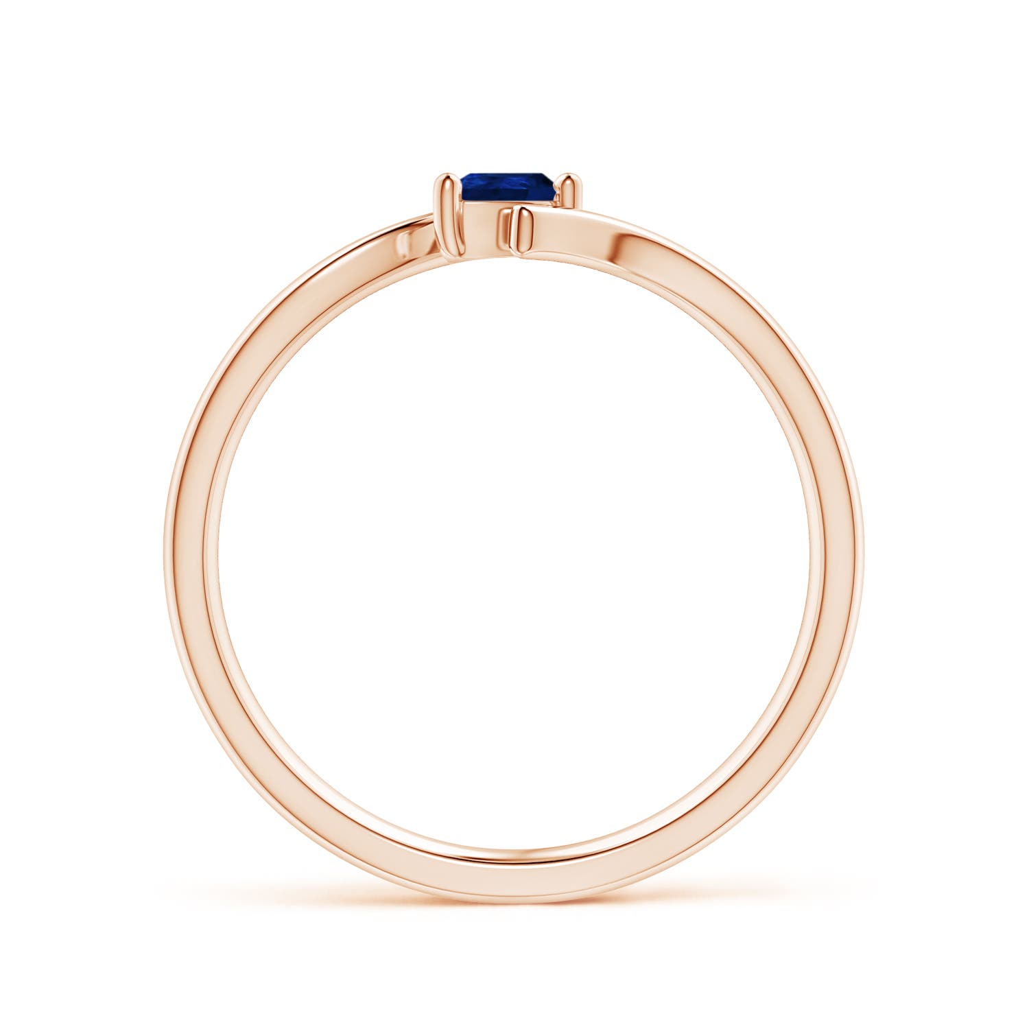 AA - Blue Sapphire / 0.17 CT / 14 KT Rose Gold