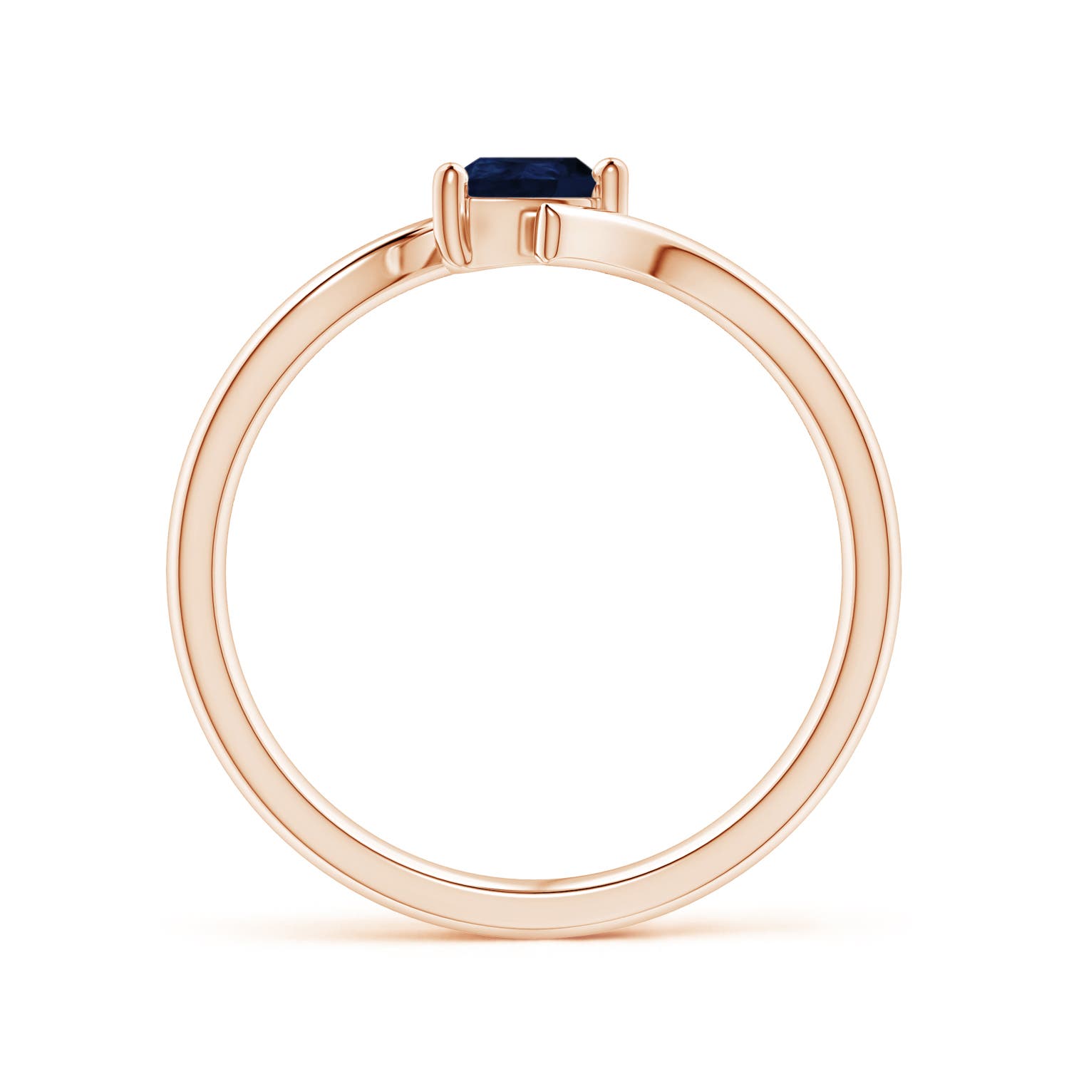 A - Blue Sapphire / 0.3 CT / 14 KT Rose Gold