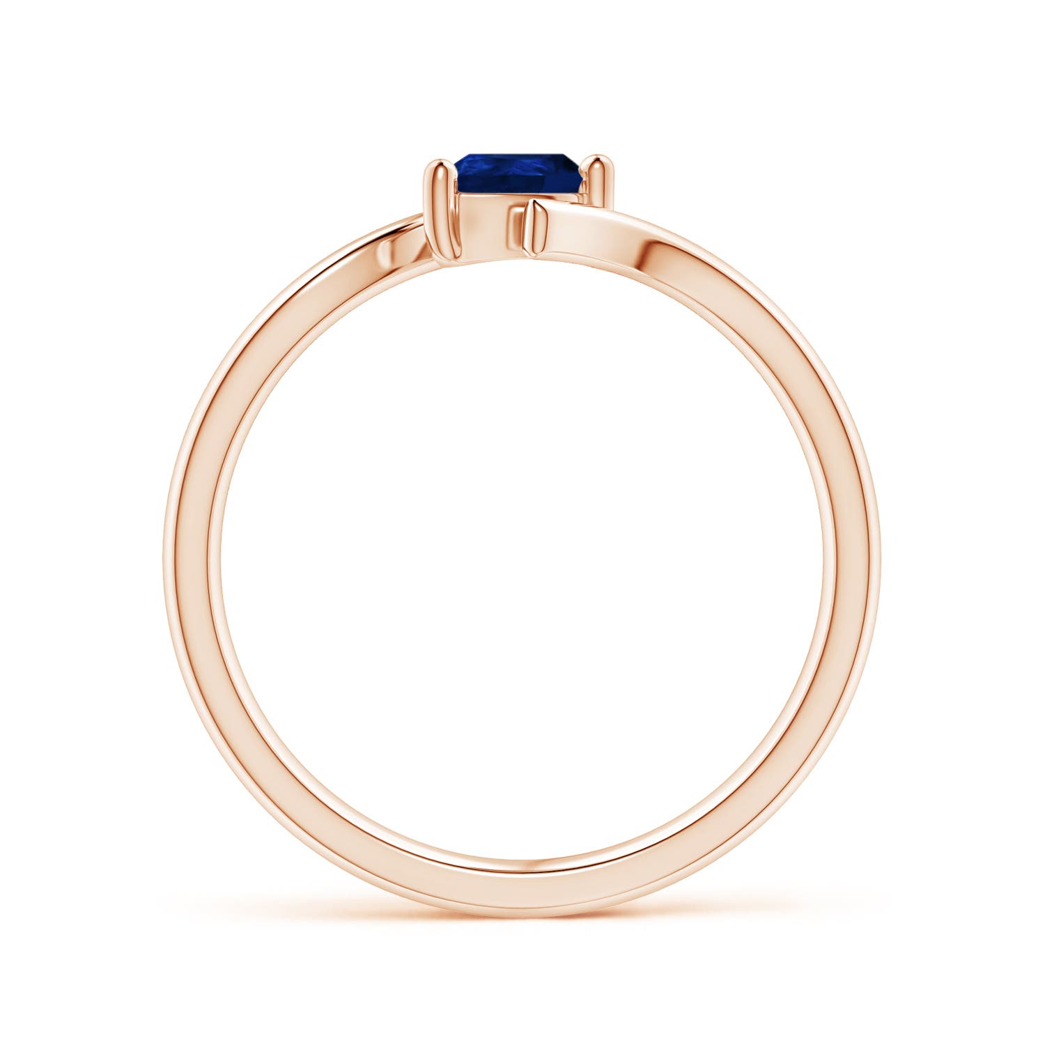 AA - Blue Sapphire / 0.3 CT / 14 KT Rose Gold