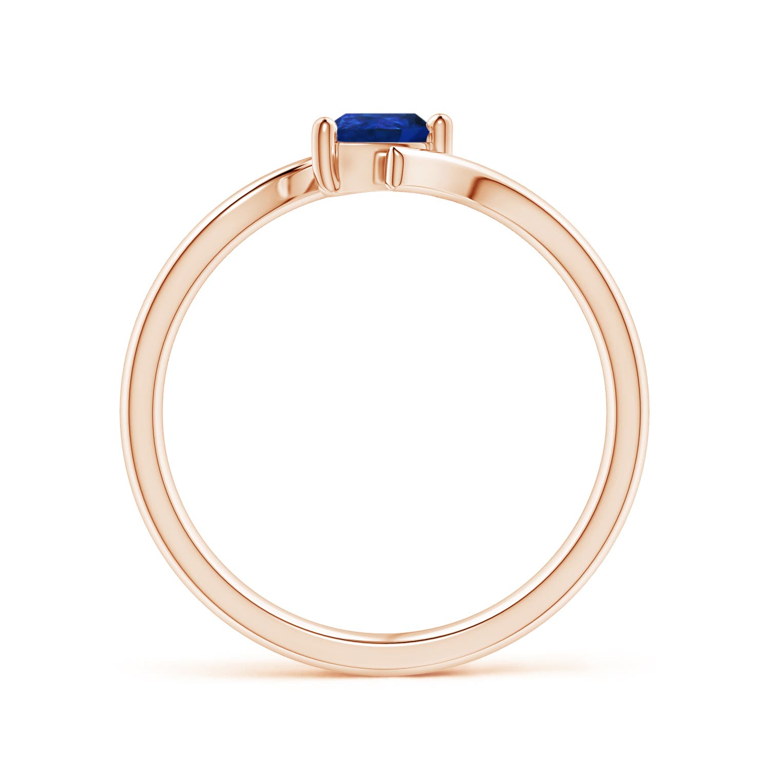 AAA - Blue Sapphire / 0.3 CT / 14 KT Rose Gold