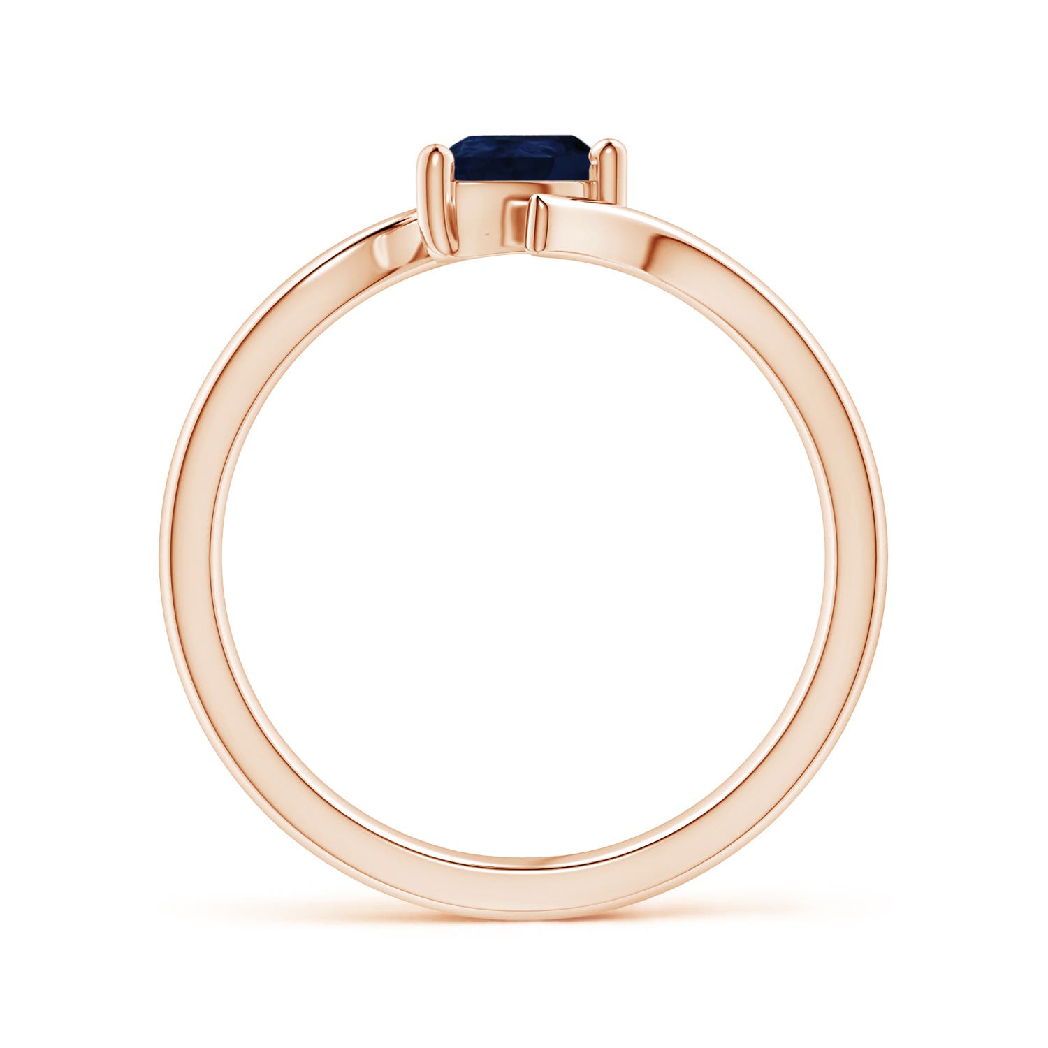 A - Blue Sapphire / 0.4 CT / 14 KT Rose Gold