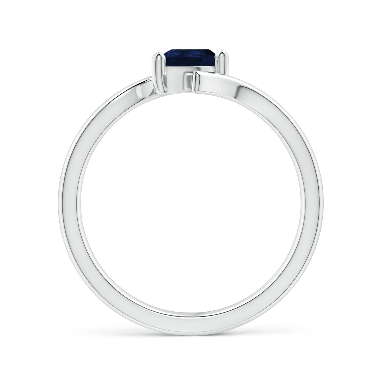 A - Blue Sapphire / 0.4 CT / 14 KT White Gold