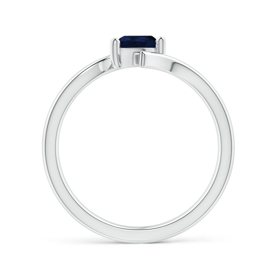 6x4mm A Bypass Pear-Shaped Blue Sapphire Ring in White Gold side-1