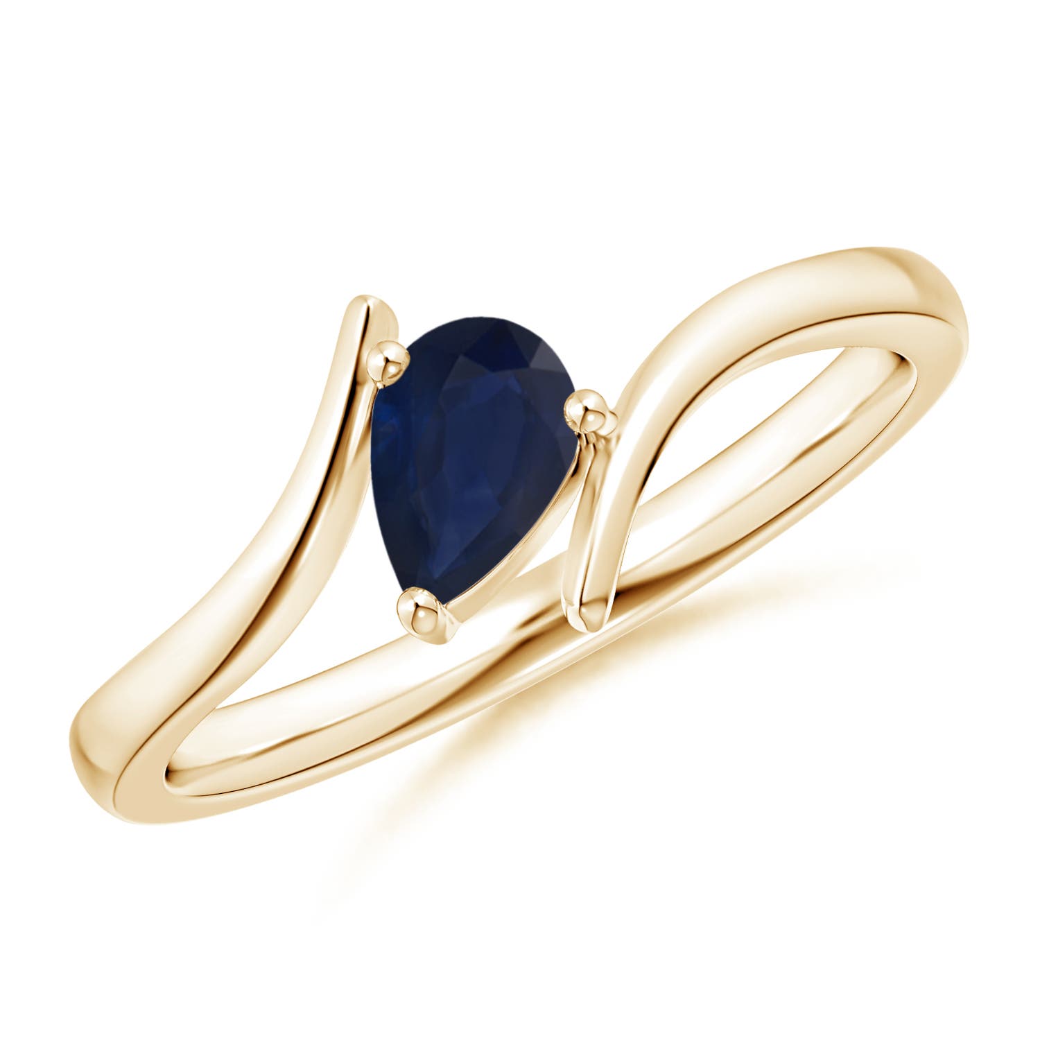 A - Blue Sapphire / 0.4 CT / 14 KT Yellow Gold