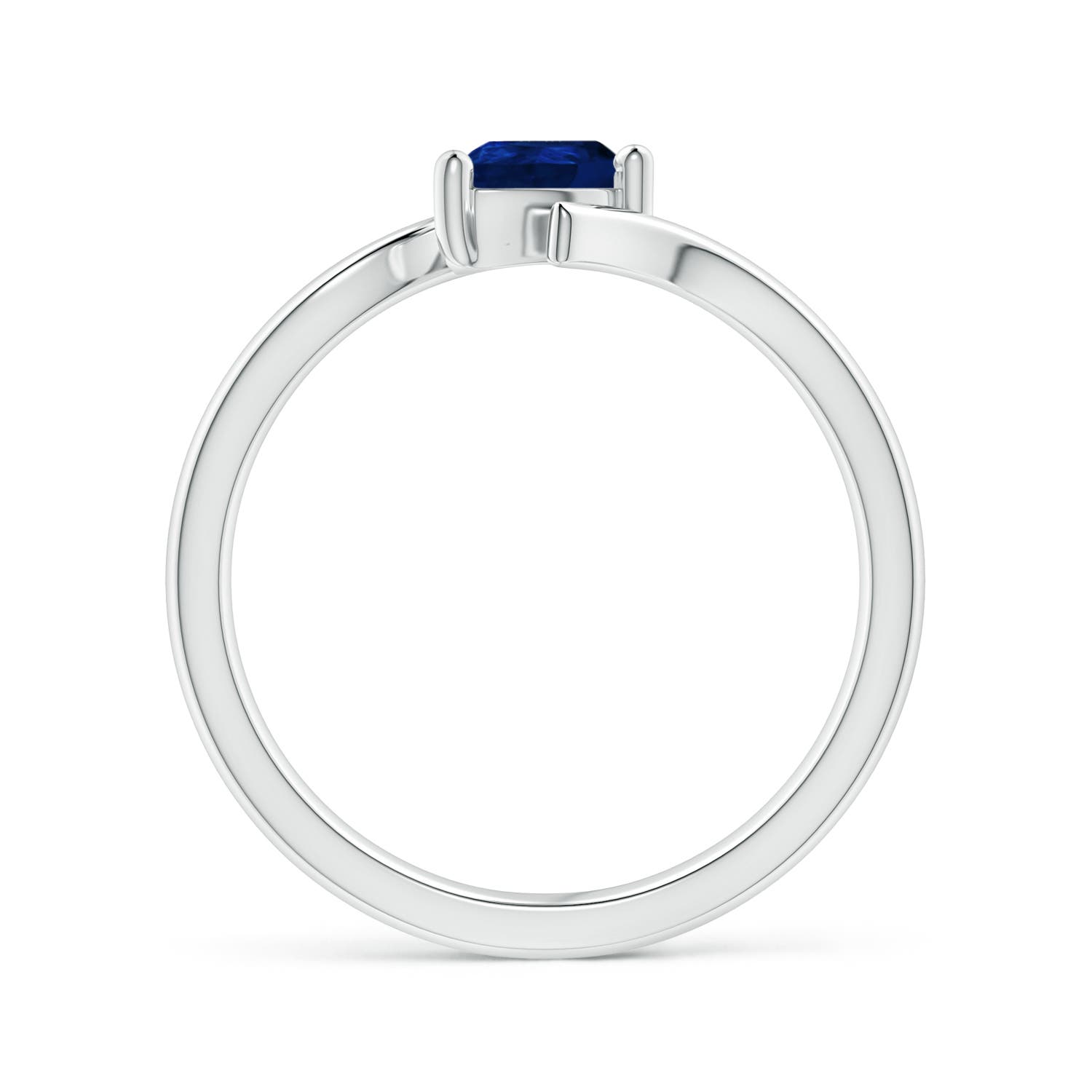 AA - Blue Sapphire / 0.4 CT / 14 KT White Gold