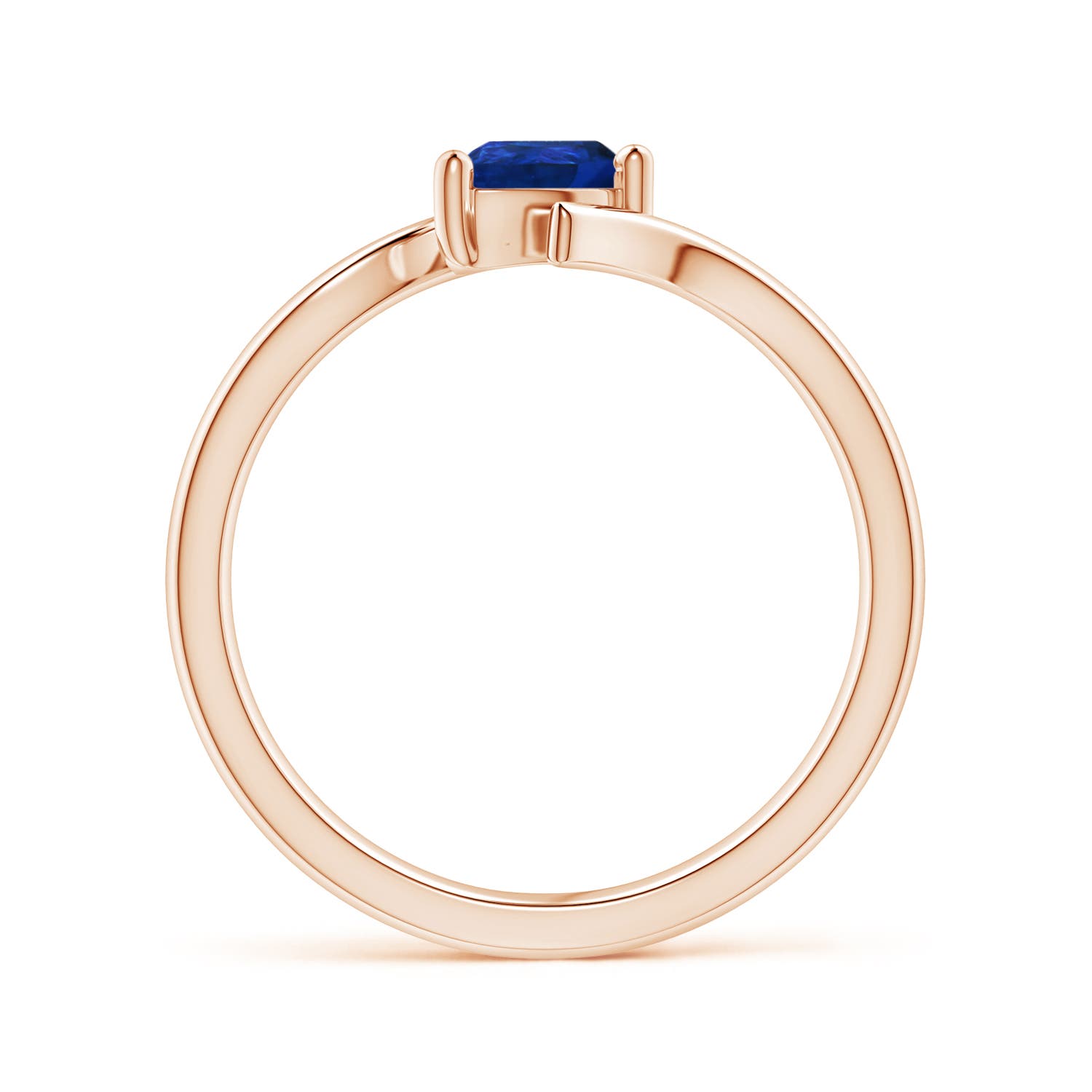 AAA - Blue Sapphire / 0.4 CT / 14 KT Rose Gold