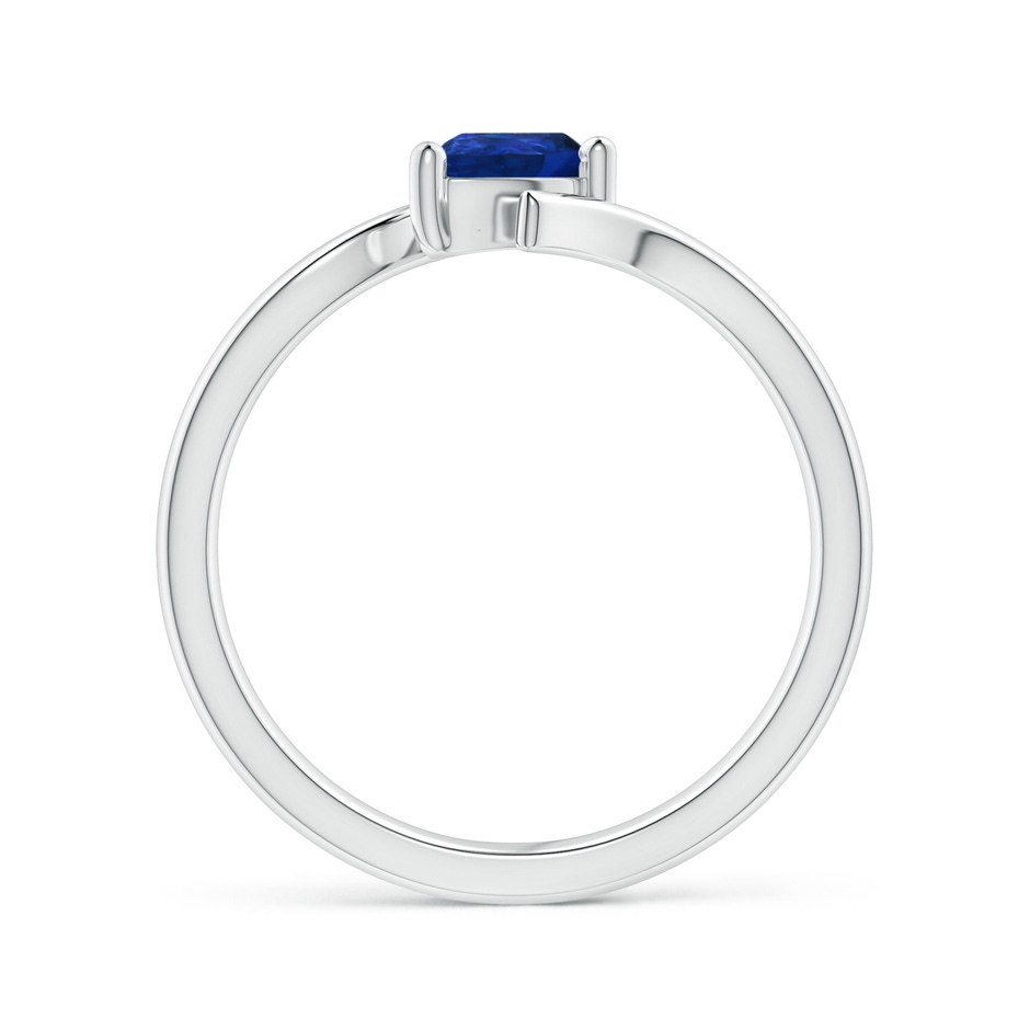 6x4mm AAA Bypass Pear-Shaped Blue Sapphire Ring in White Gold side-1