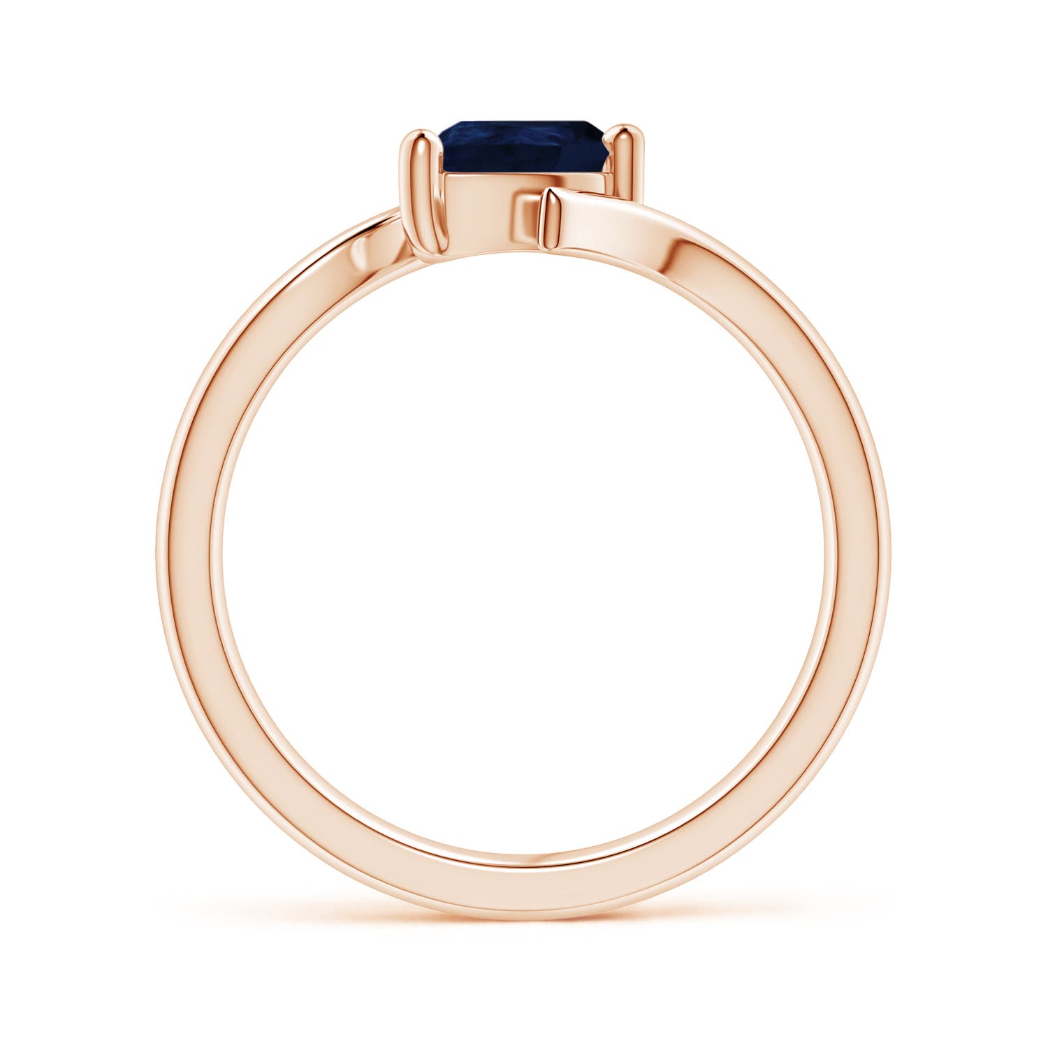 A - Blue Sapphire / 0.75 CT / 14 KT Rose Gold