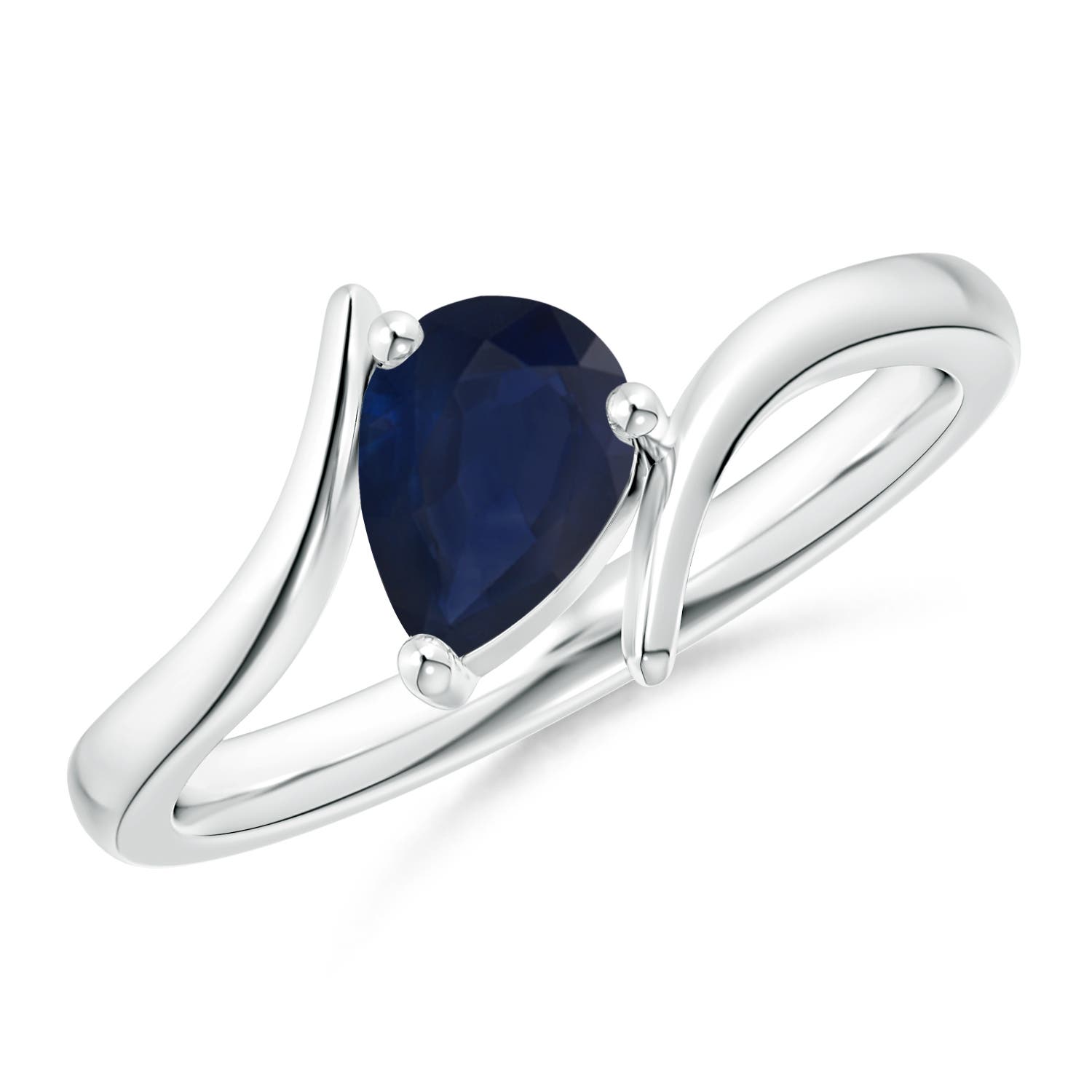 A - Blue Sapphire / 0.75 CT / 14 KT White Gold