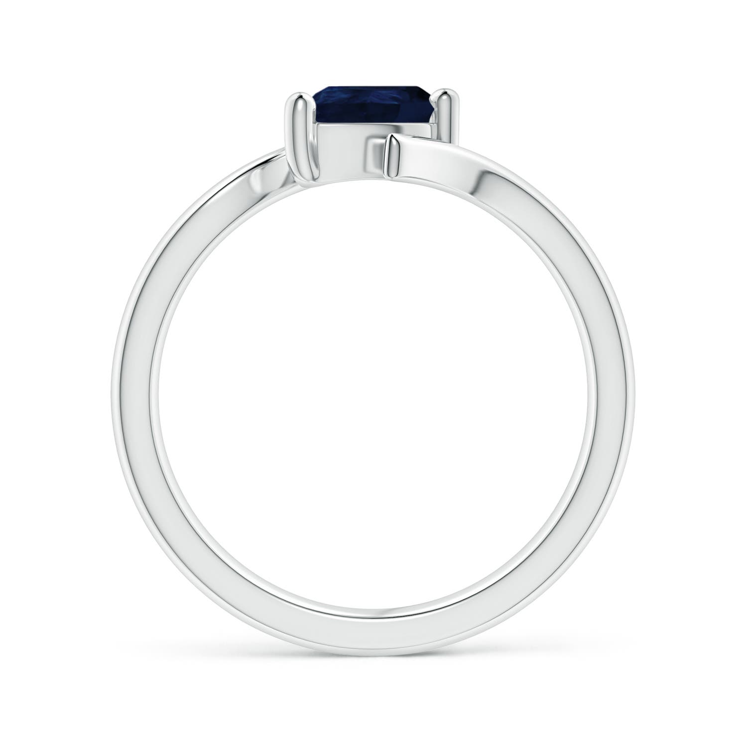 A - Blue Sapphire / 0.75 CT / 14 KT White Gold