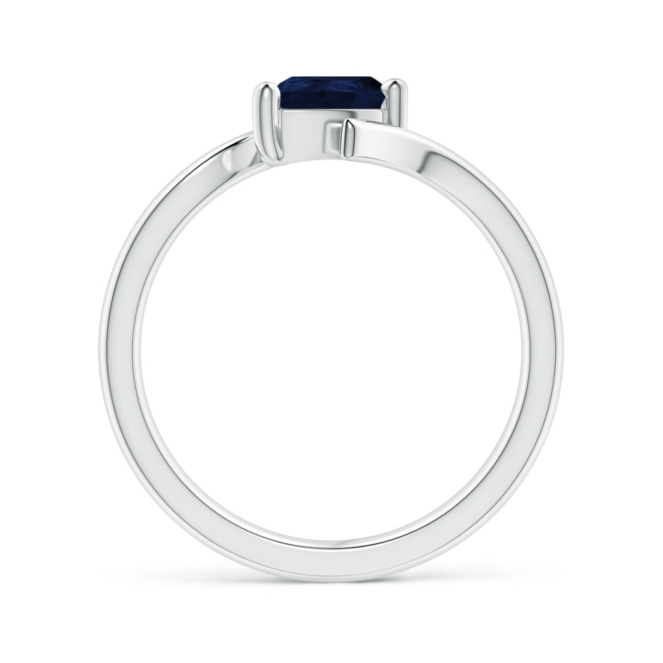 7x5mm A Bypass Pear-Shaped Blue Sapphire Ring in White Gold side-1