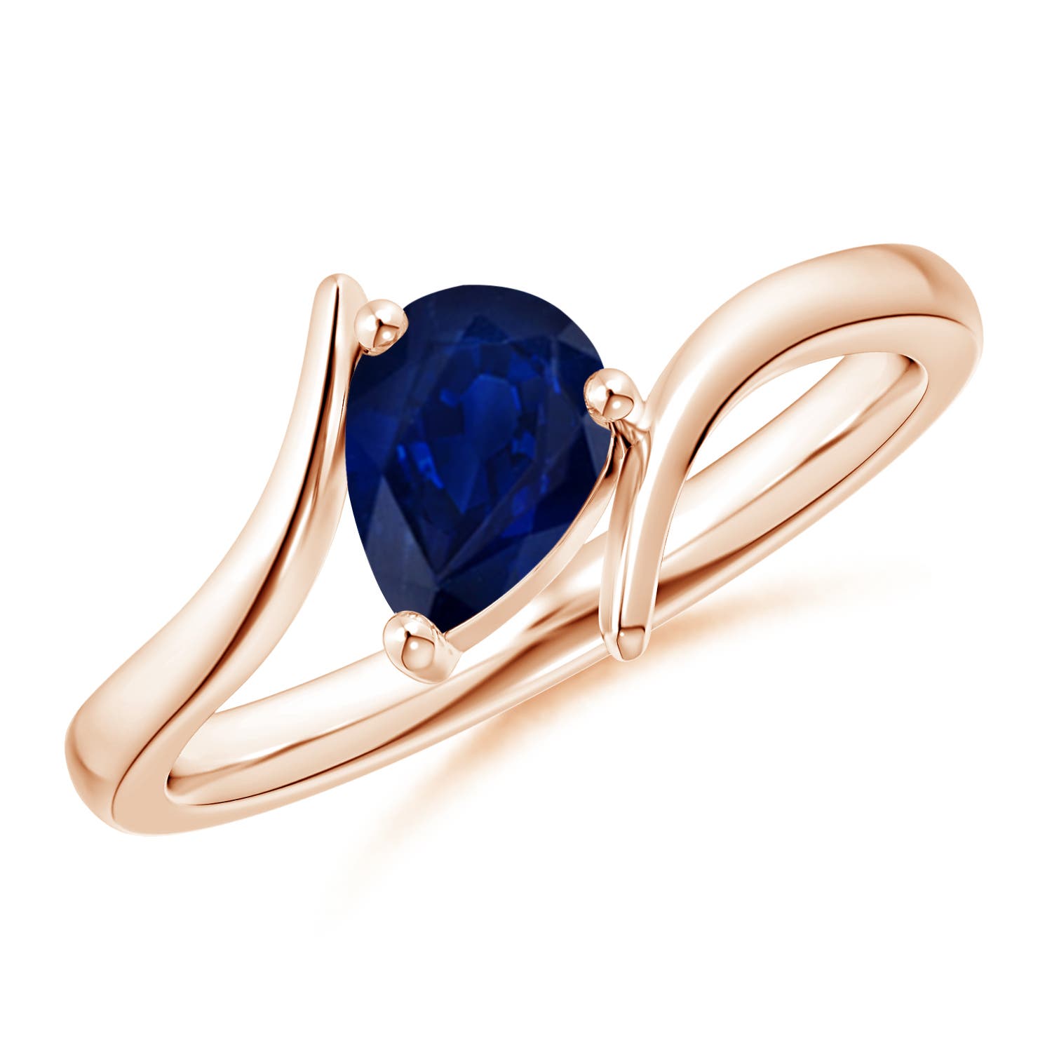 AA - Blue Sapphire / 0.75 CT / 14 KT Rose Gold