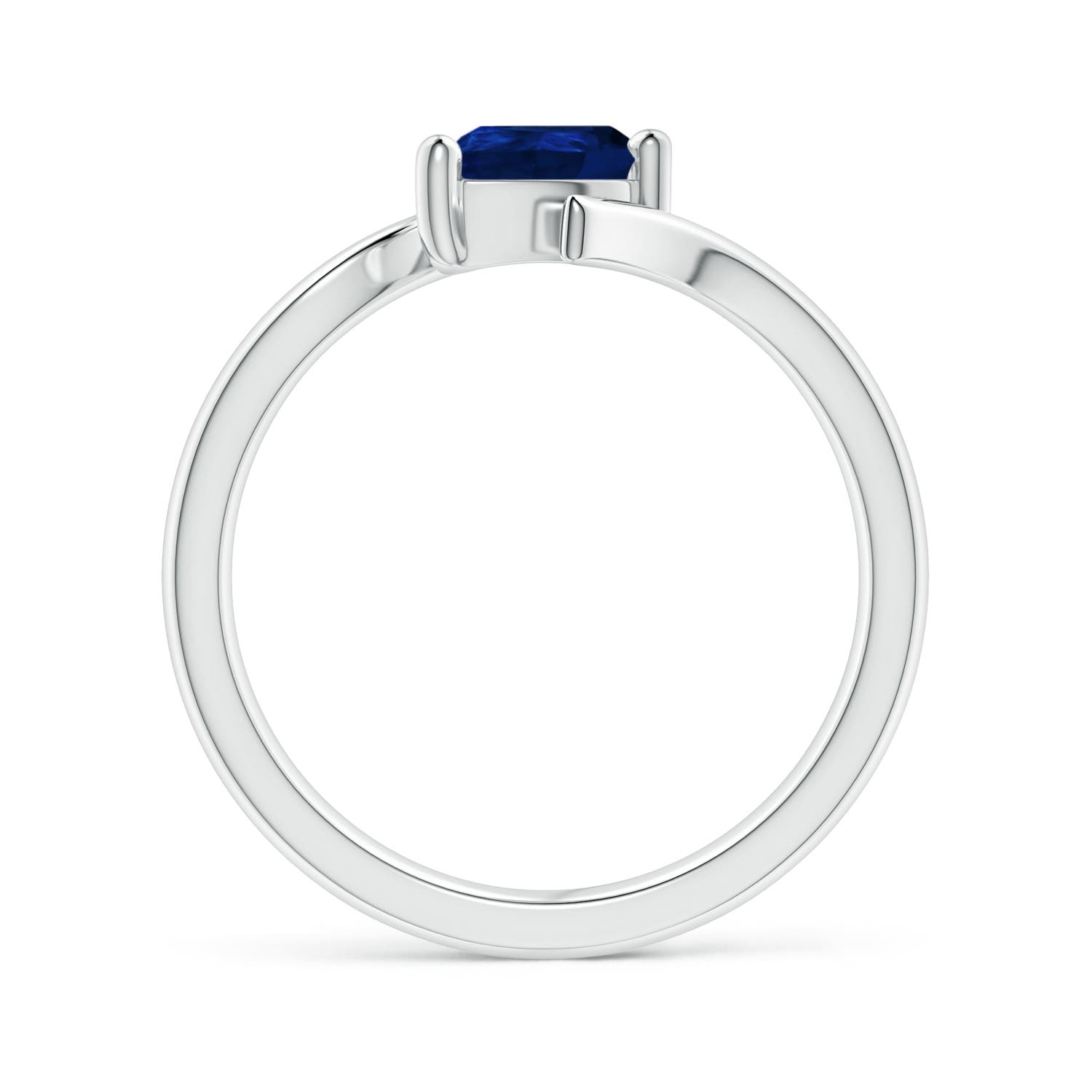 AA - Blue Sapphire / 0.75 CT / 14 KT White Gold