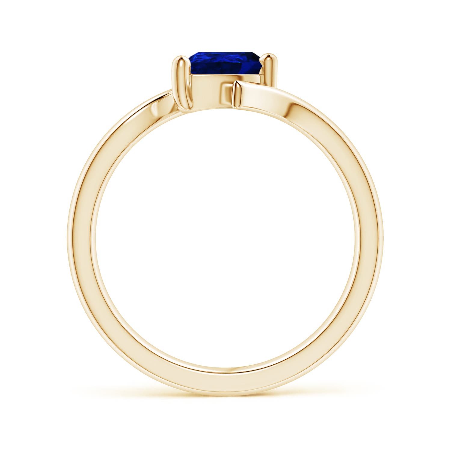 AAAA - Blue Sapphire / 0.75 CT / 14 KT Yellow Gold