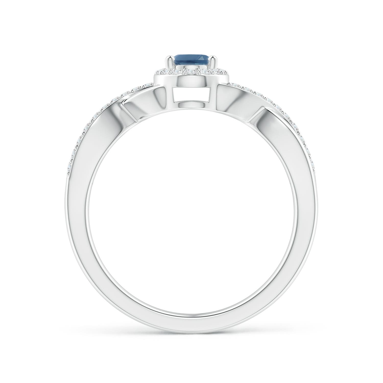 A - London Blue Topaz / 0.76 CT / 14 KT White Gold