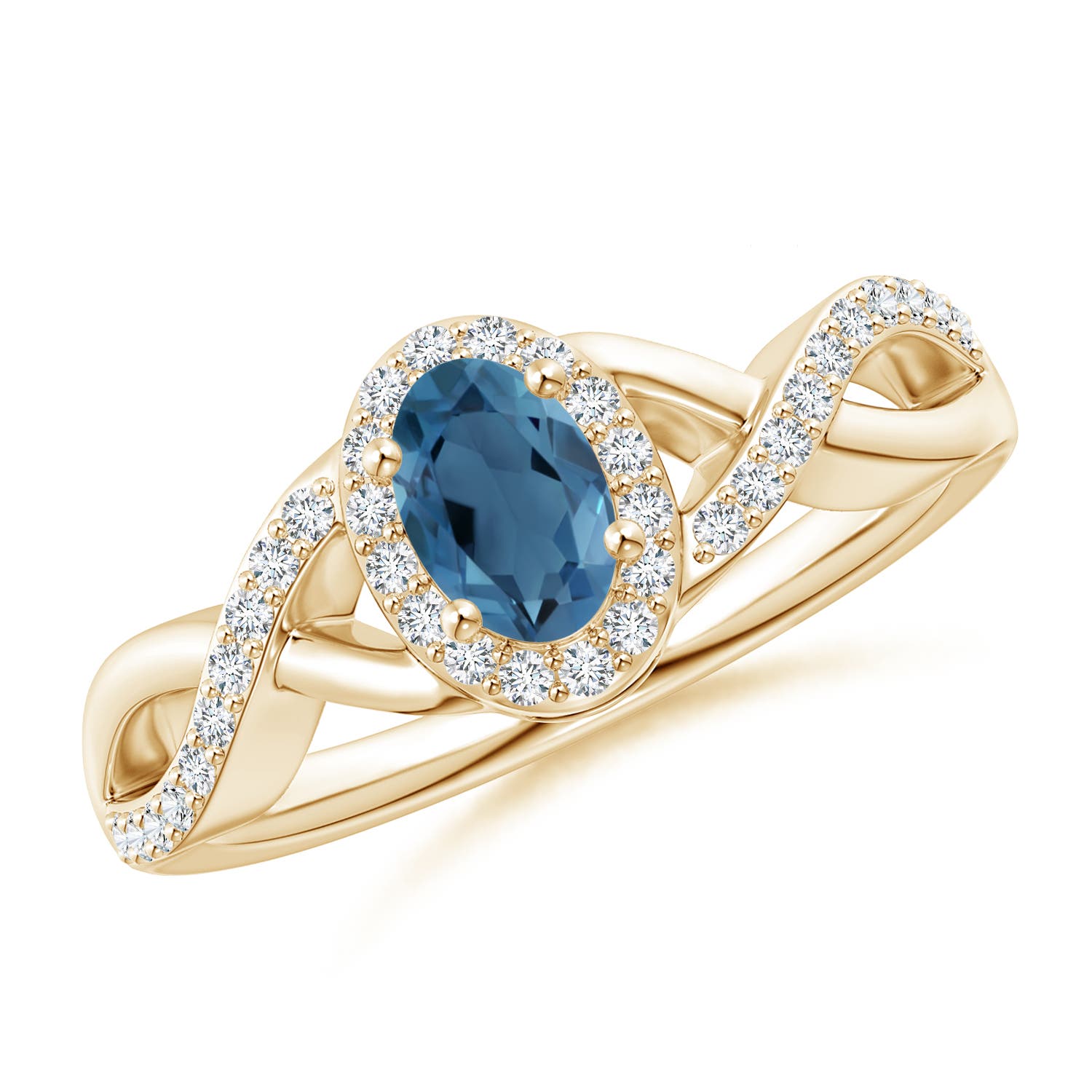 A - London Blue Topaz / 0.76 CT / 14 KT Yellow Gold