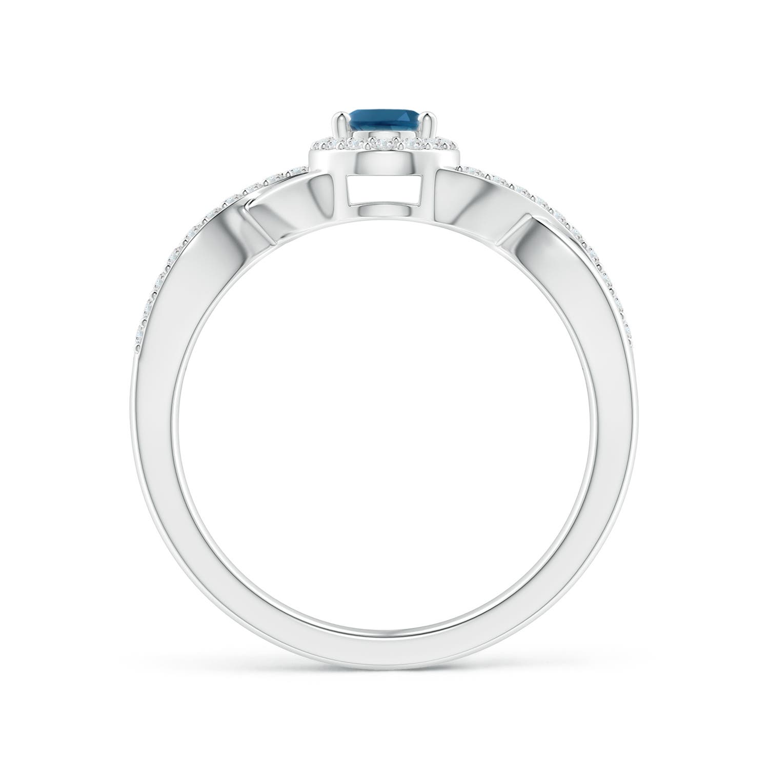 AAA - London Blue Topaz / 0.76 CT / 14 KT White Gold