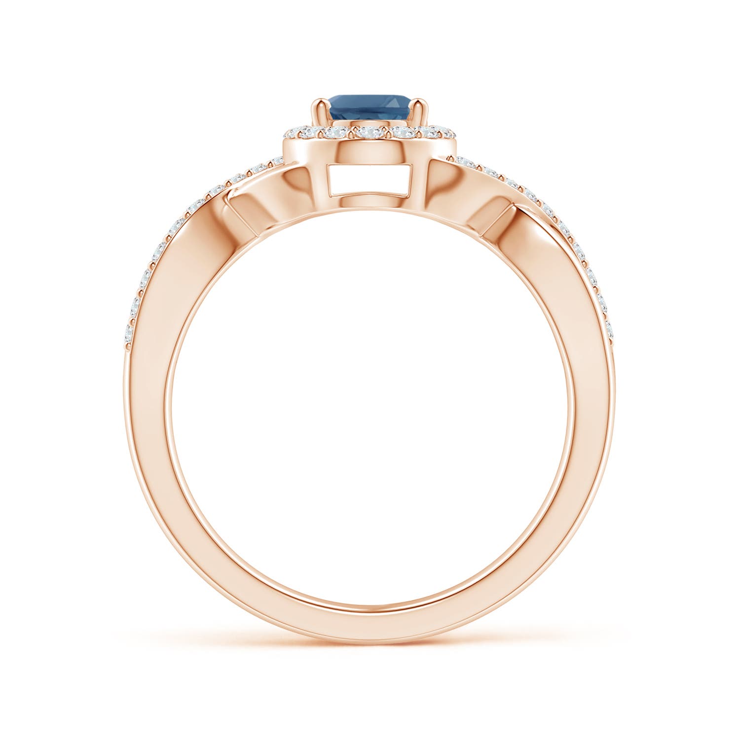 A - London Blue Topaz / 1.24 CT / 14 KT Rose Gold