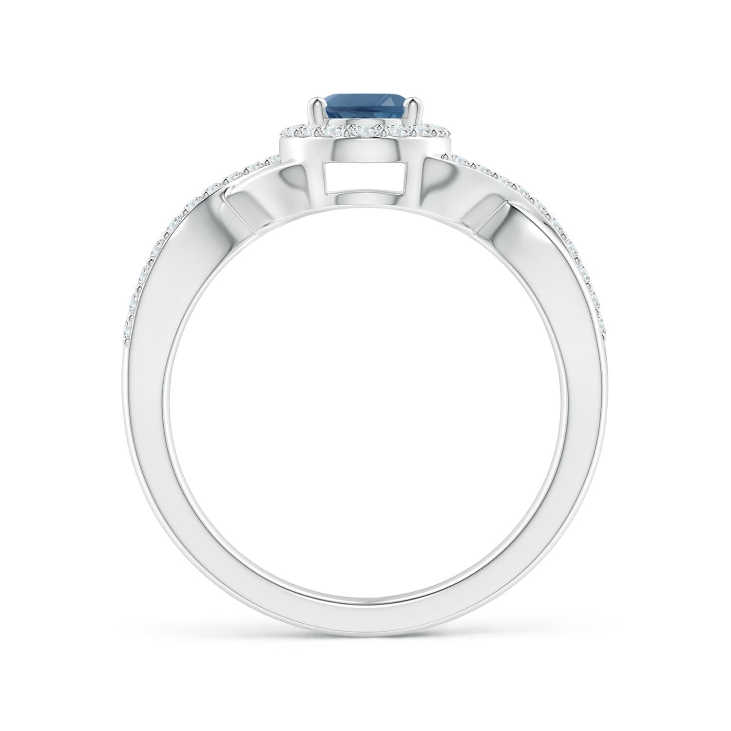 A - London Blue Topaz / 1.24 CT / 14 KT White Gold