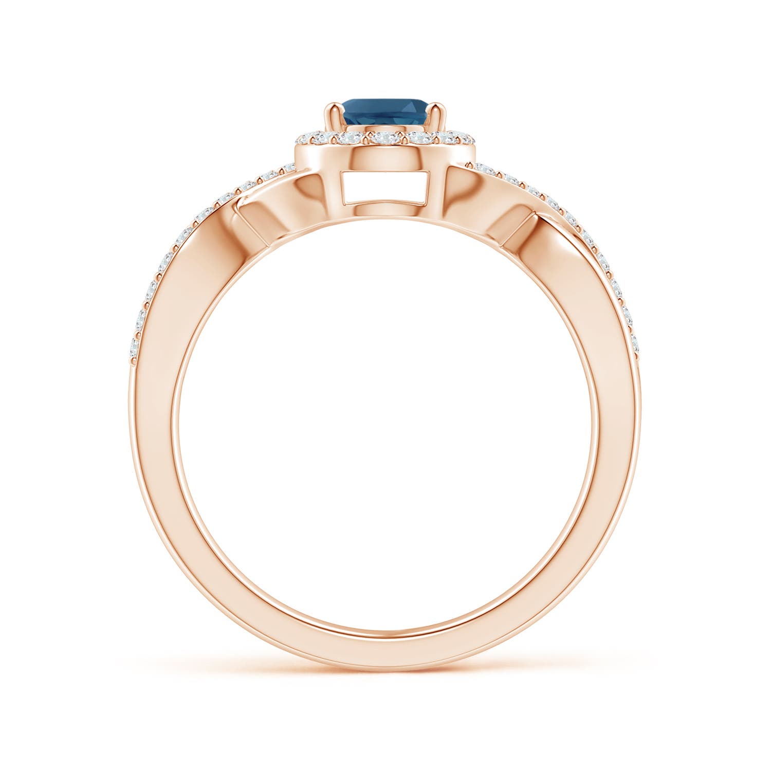 AA - London Blue Topaz / 1.24 CT / 14 KT Rose Gold