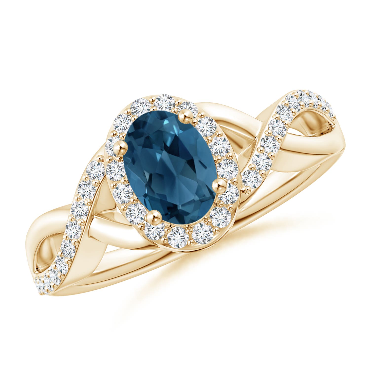 AA - London Blue Topaz / 1.24 CT / 14 KT Yellow Gold