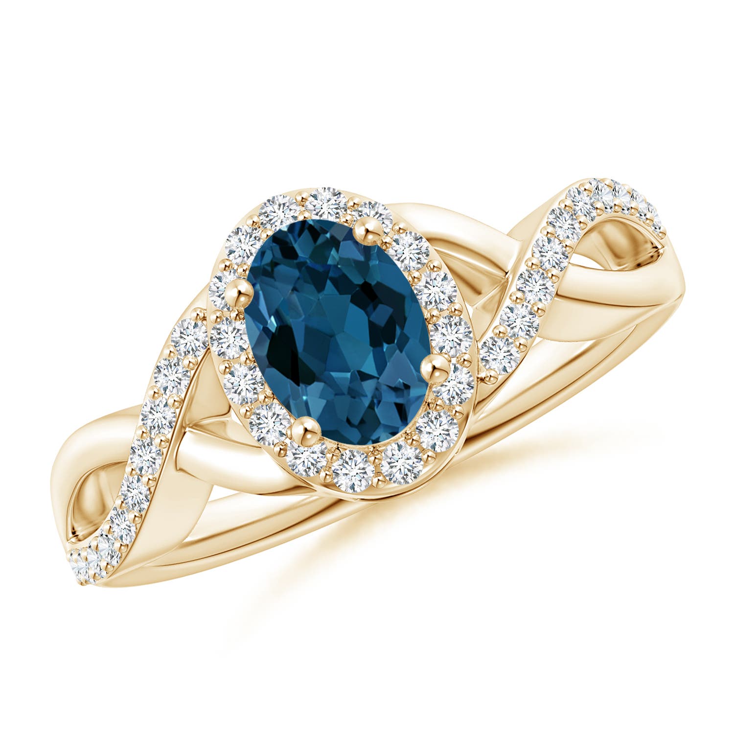 AAA - London Blue Topaz / 1.24 CT / 14 KT Yellow Gold