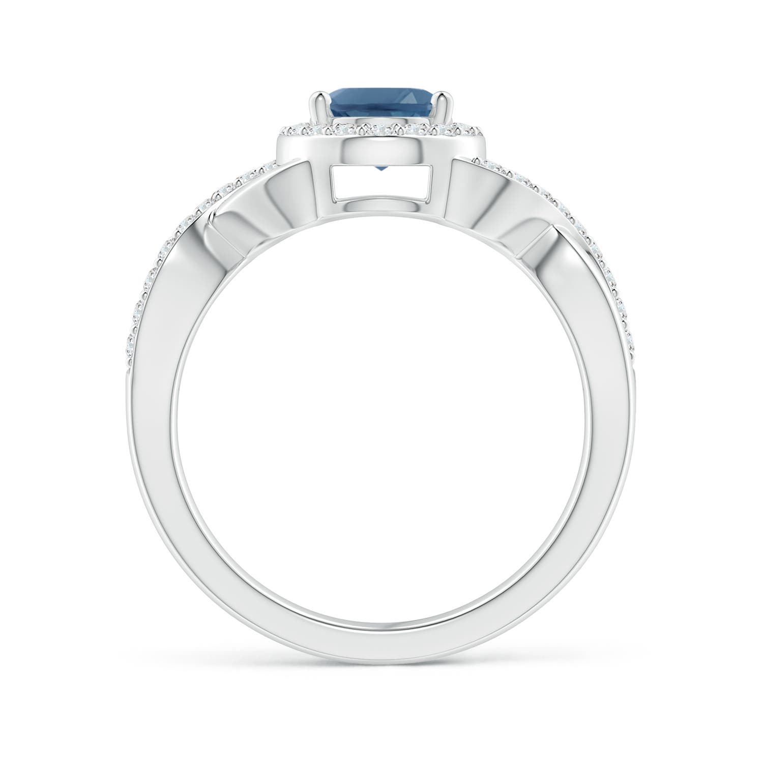 A - London Blue Topaz / 1.86 CT / 14 KT White Gold