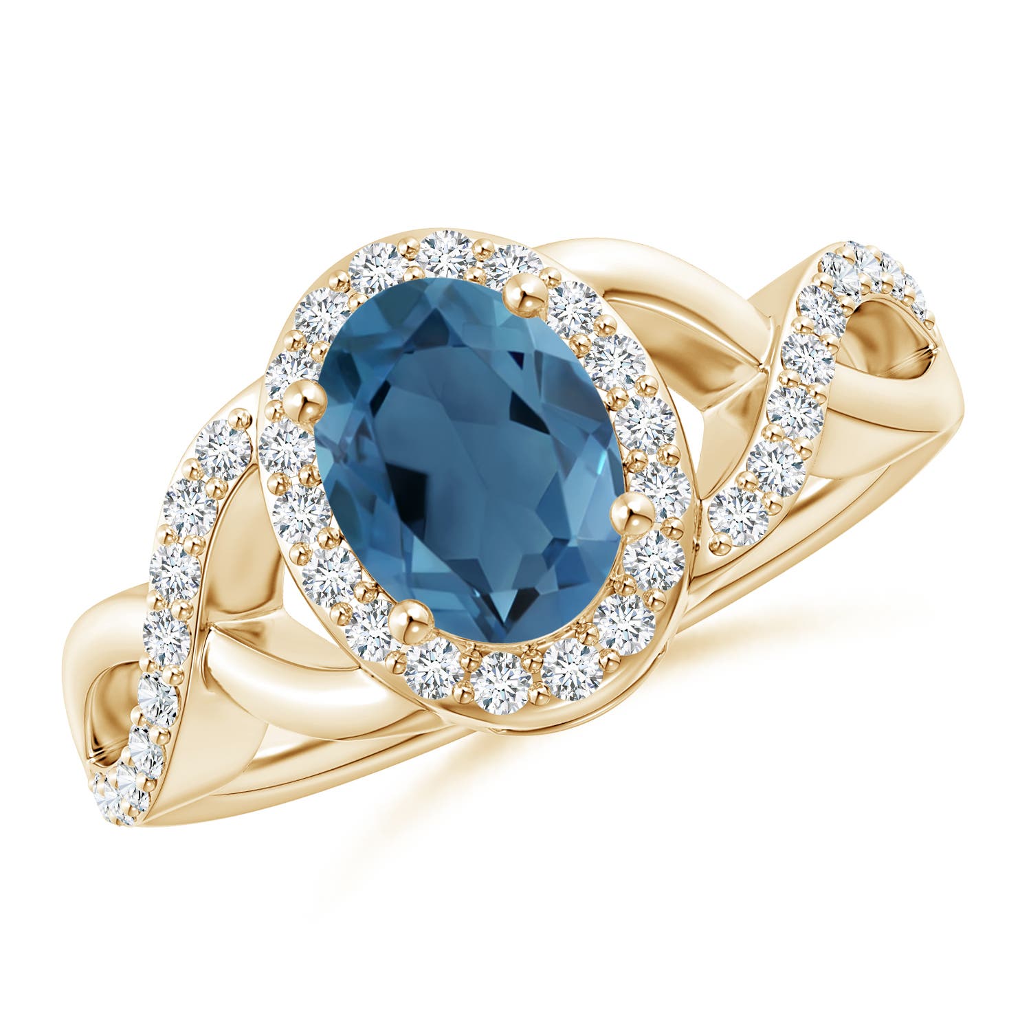 A - London Blue Topaz / 1.86 CT / 14 KT Yellow Gold