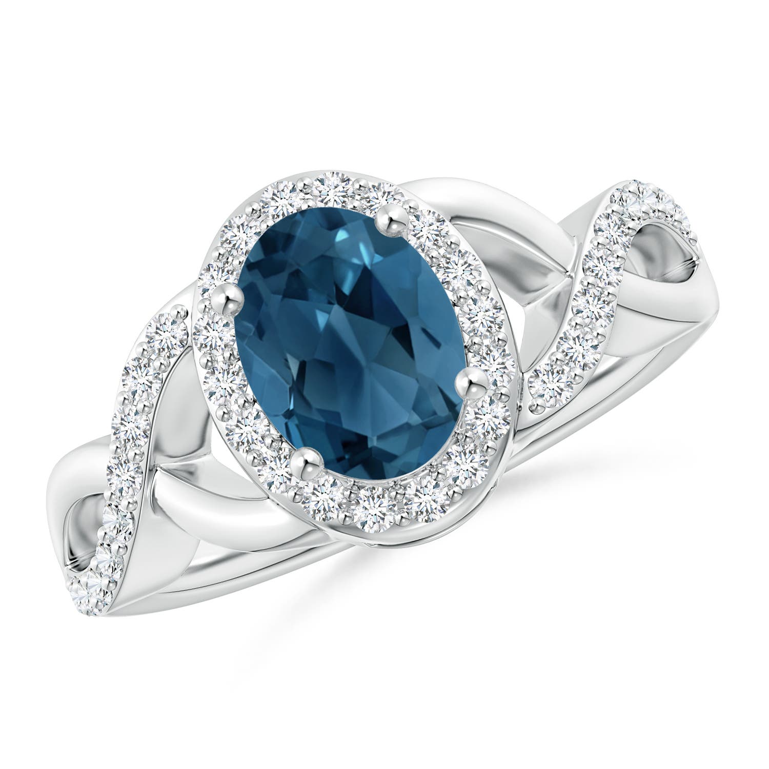 AA - London Blue Topaz / 1.86 CT / 14 KT White Gold