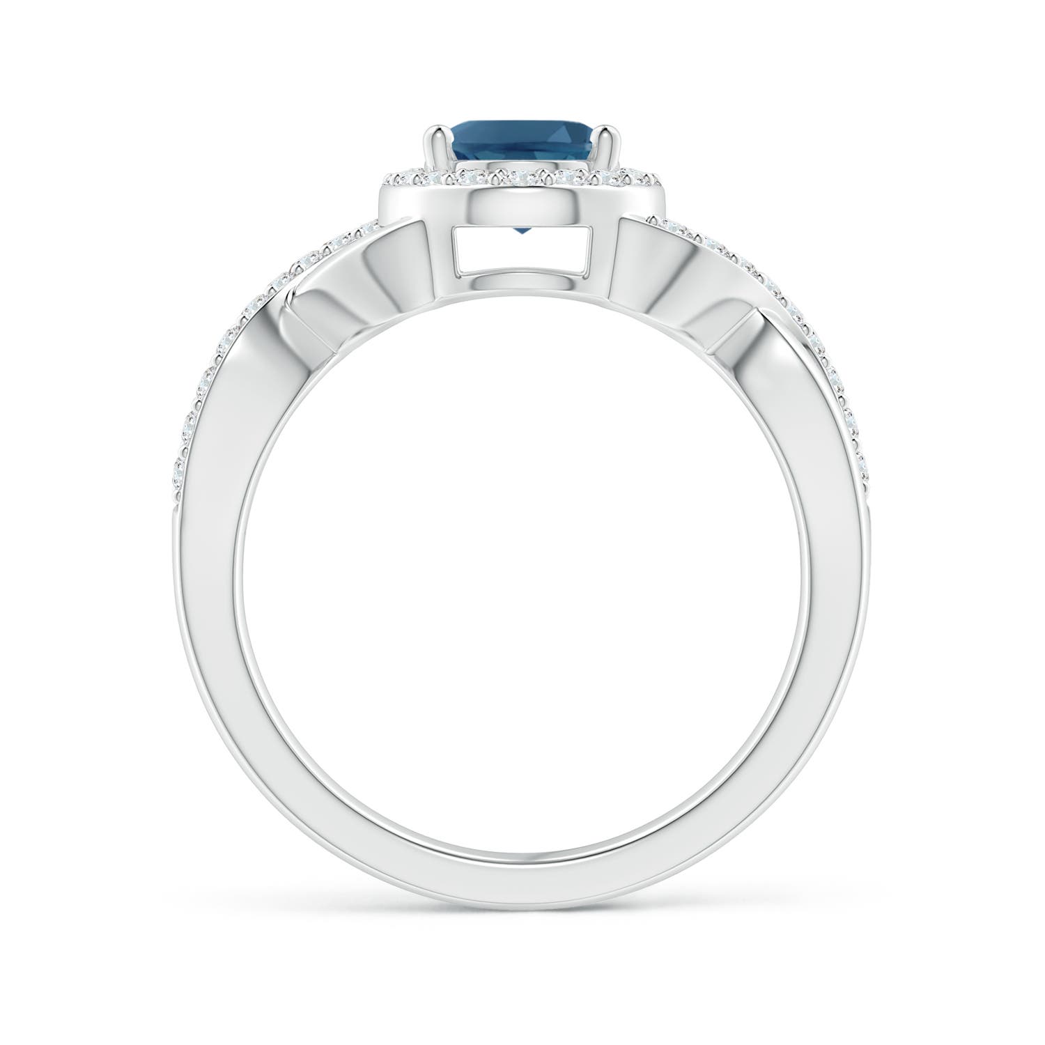 AA - London Blue Topaz / 1.86 CT / 14 KT White Gold