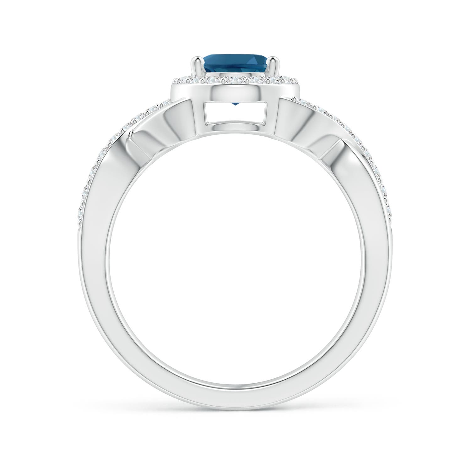 AAA - London Blue Topaz / 1.86 CT / 14 KT White Gold