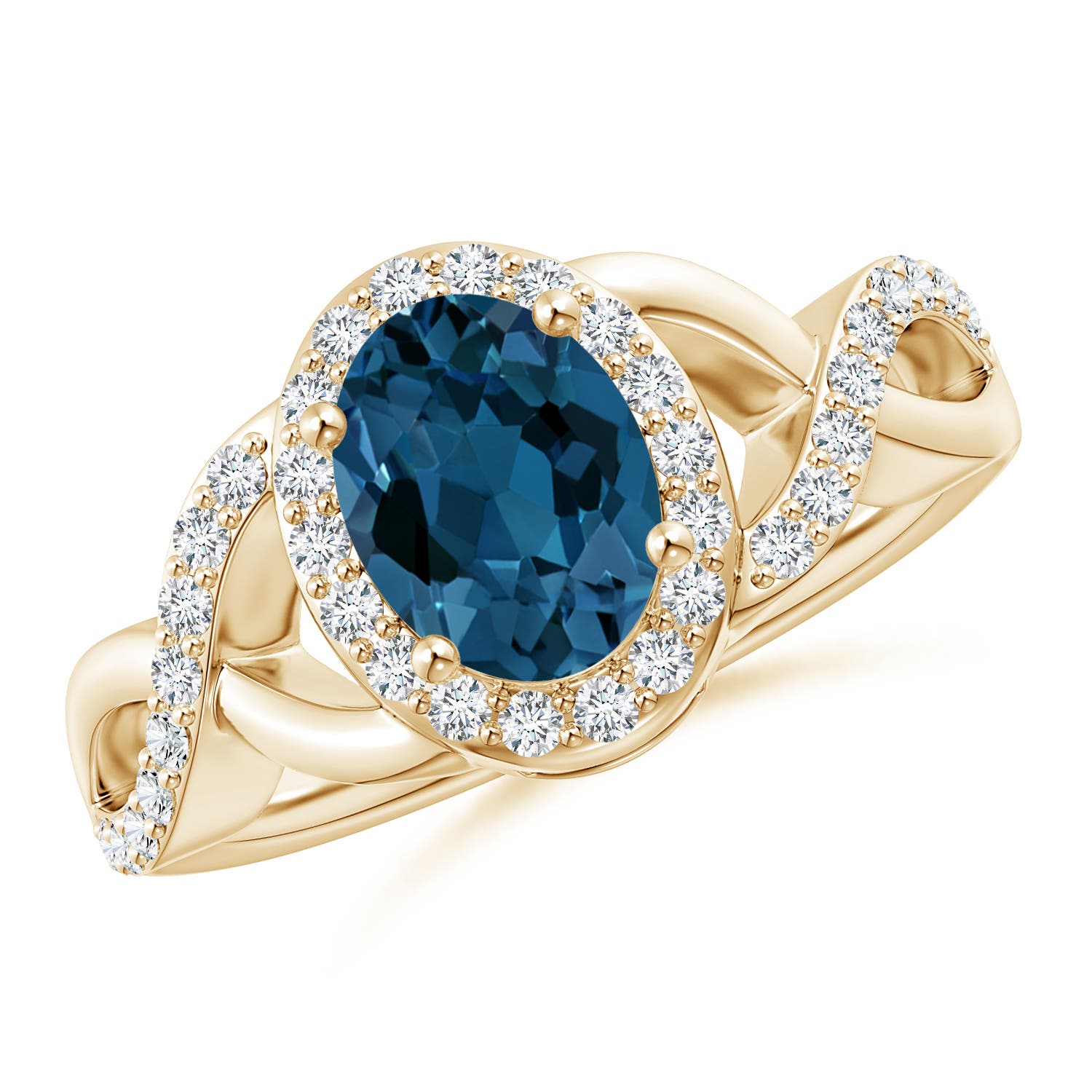 AAA - London Blue Topaz / 1.86 CT / 14 KT Yellow Gold