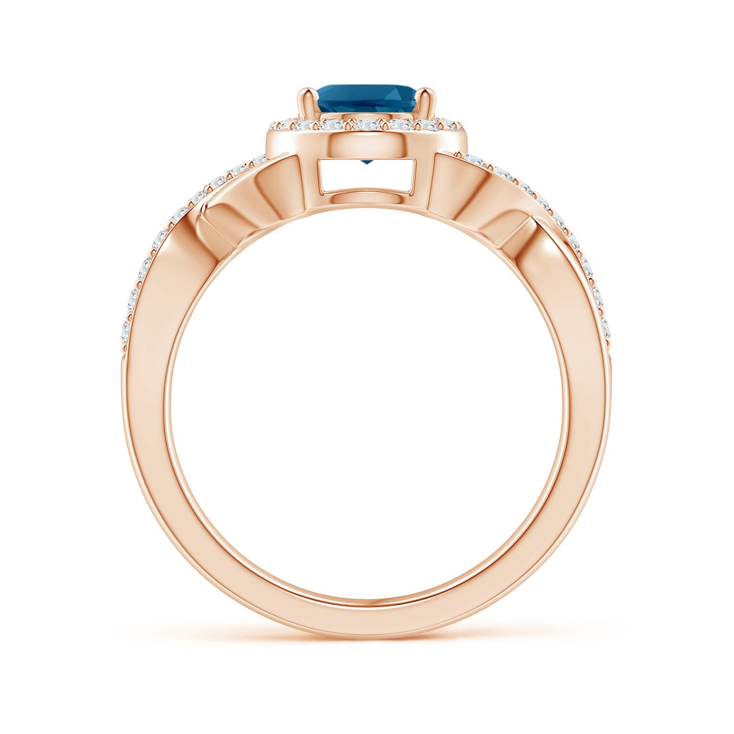 AAAA - London Blue Topaz / 1.86 CT / 14 KT Rose Gold