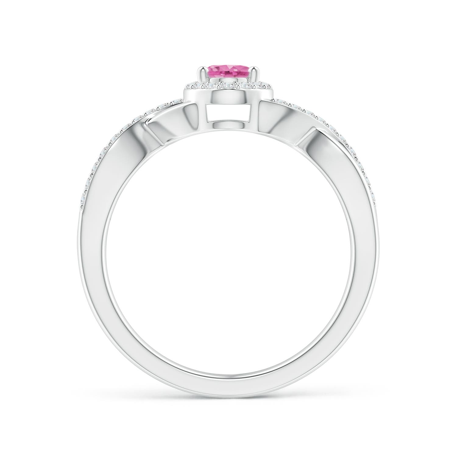 AA - Pink Sapphire / 0.77 CT / 14 KT White Gold