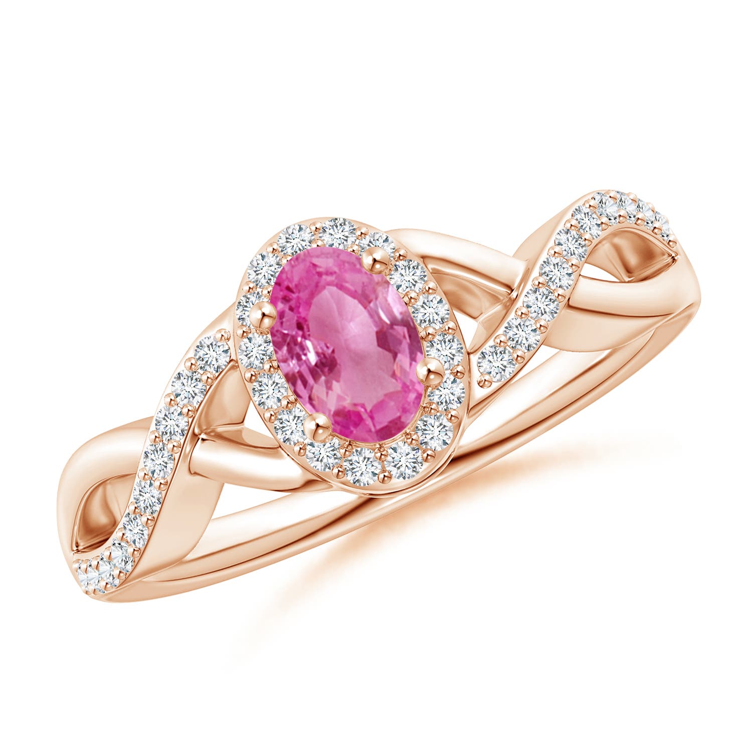 AAA - Pink Sapphire / 0.77 CT / 14 KT Rose Gold