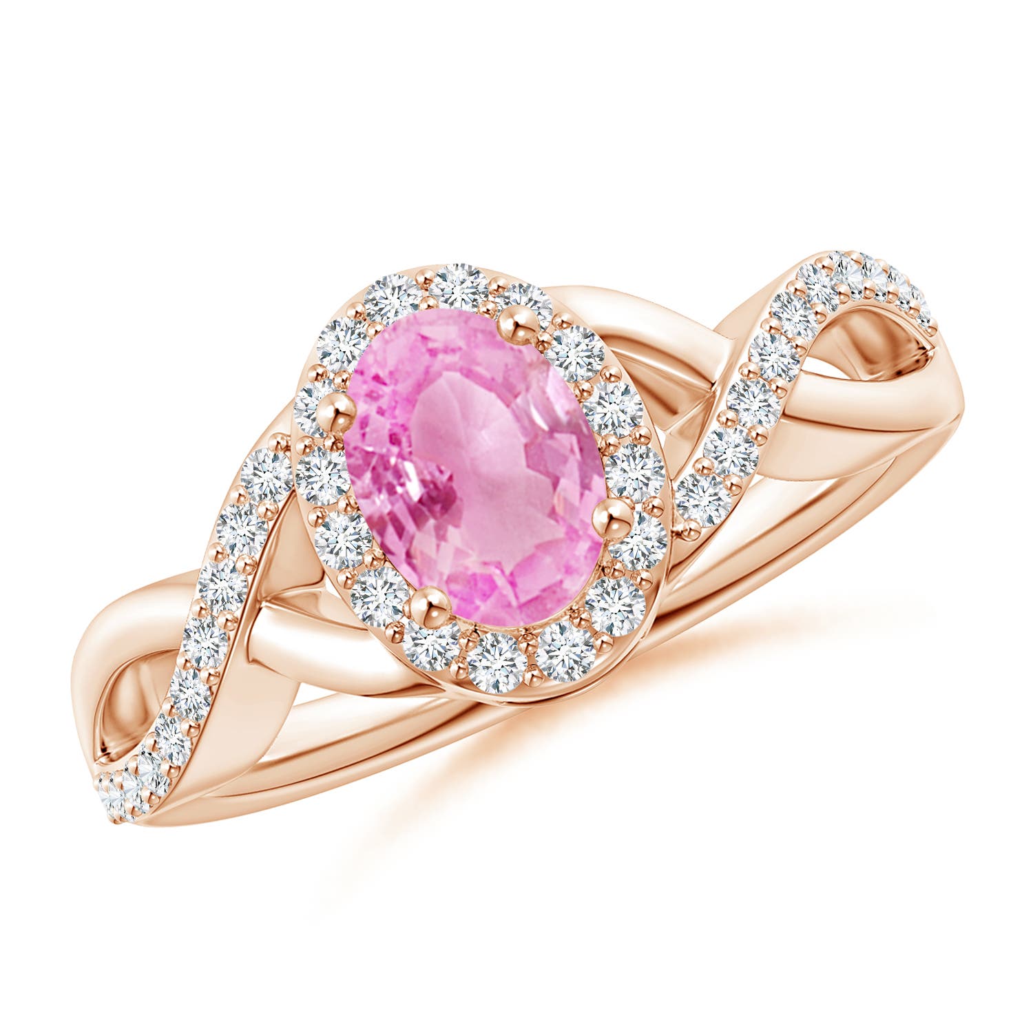 A - Pink Sapphire / 1.14 CT / 14 KT Rose Gold