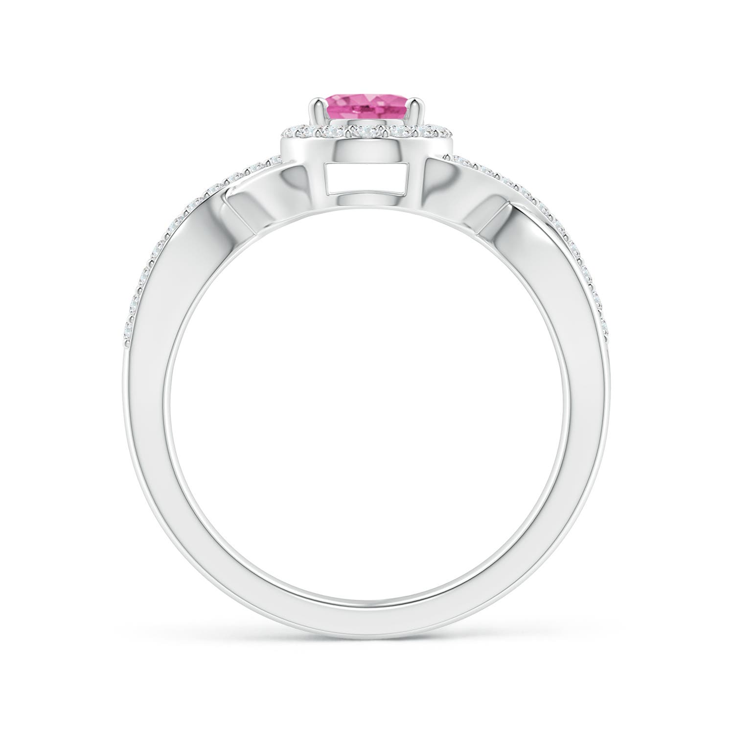 AA - Pink Sapphire / 1.14 CT / 14 KT White Gold