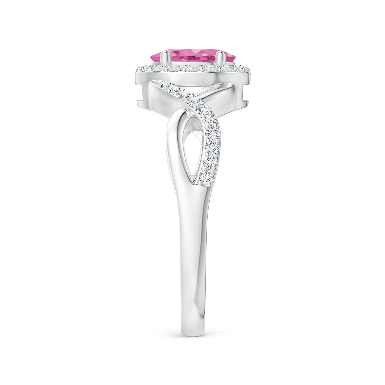 AA - Pink Sapphire / 1.14 CT / 14 KT White Gold