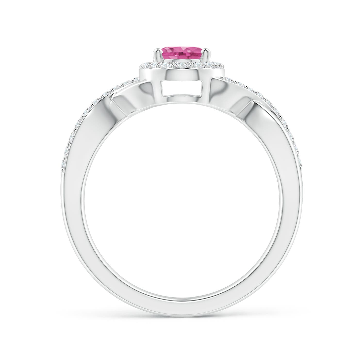 AAA - Pink Sapphire / 1.14 CT / 14 KT White Gold