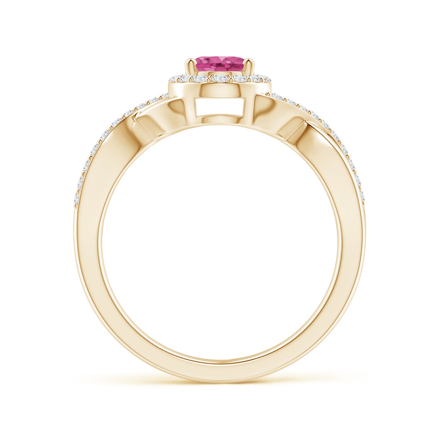 AAAA - Pink Sapphire / 1.14 CT / 14 KT Yellow Gold