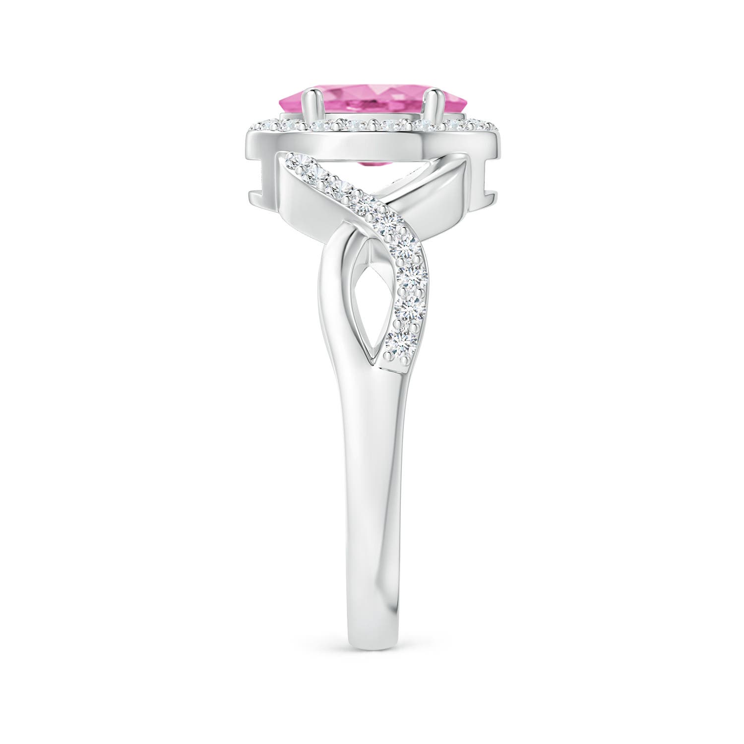 A - Pink Sapphire / 1.81 CT / 14 KT White Gold