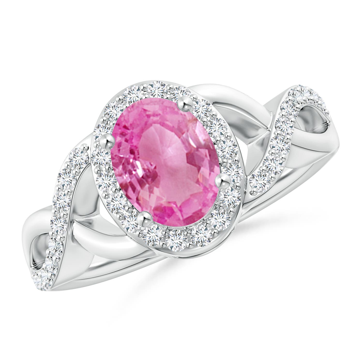 AA - Pink Sapphire / 1.81 CT / 14 KT White Gold