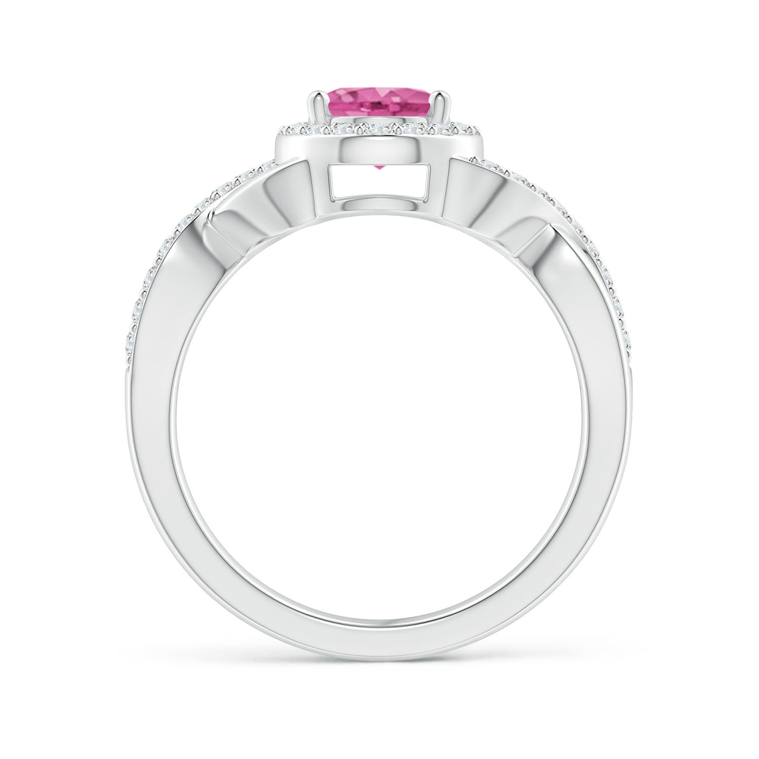 AAA - Pink Sapphire / 1.81 CT / 14 KT White Gold