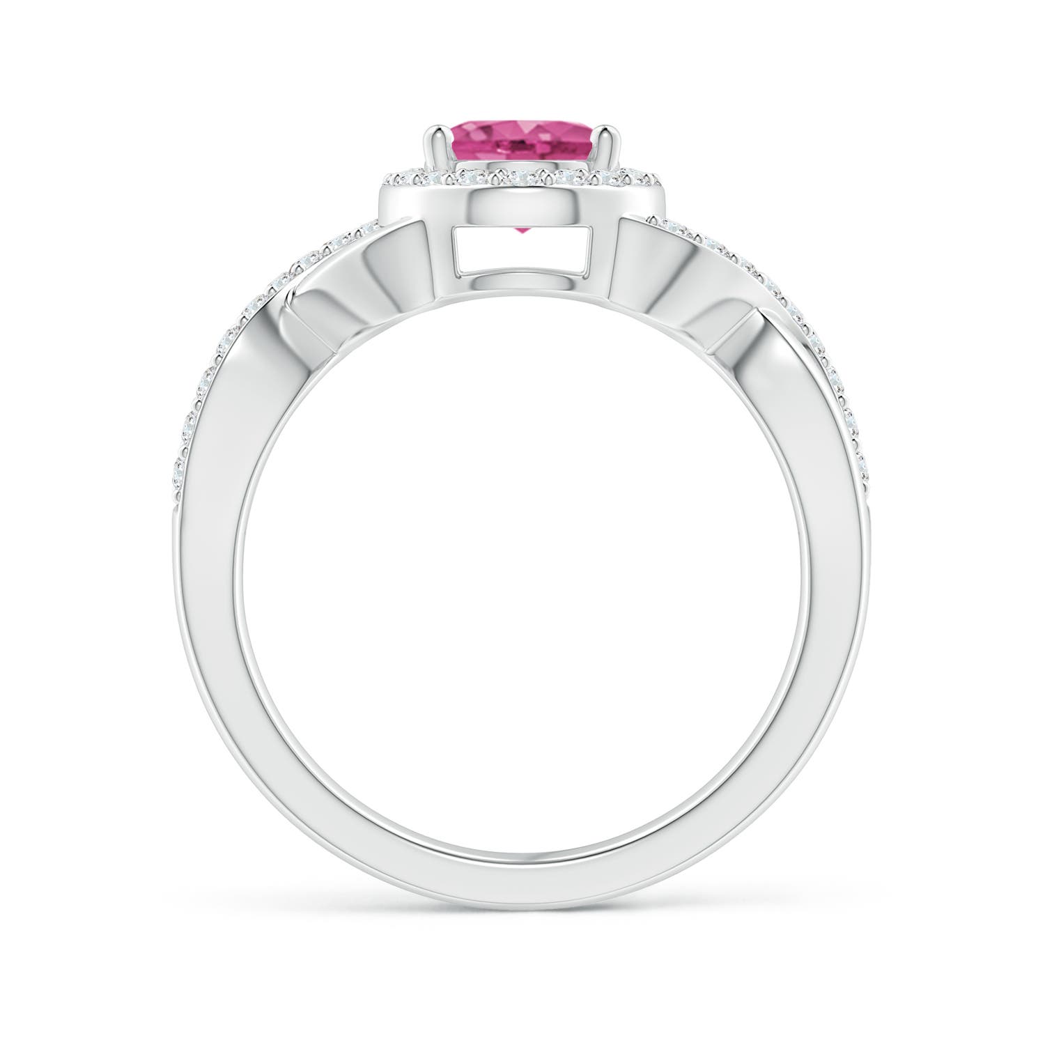 AAAA - Pink Sapphire / 1.81 CT / 14 KT White Gold