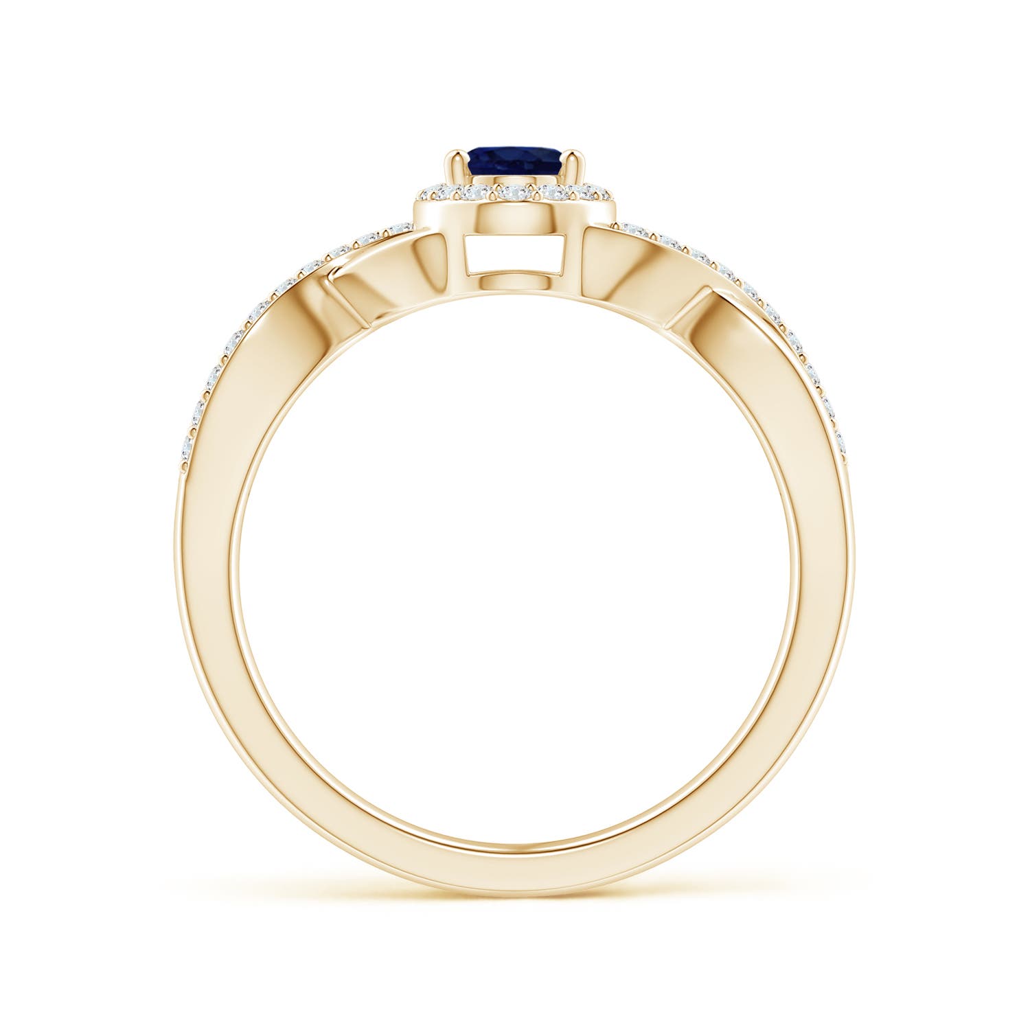 A - Blue Sapphire / 0.82 CT / 14 KT Yellow Gold