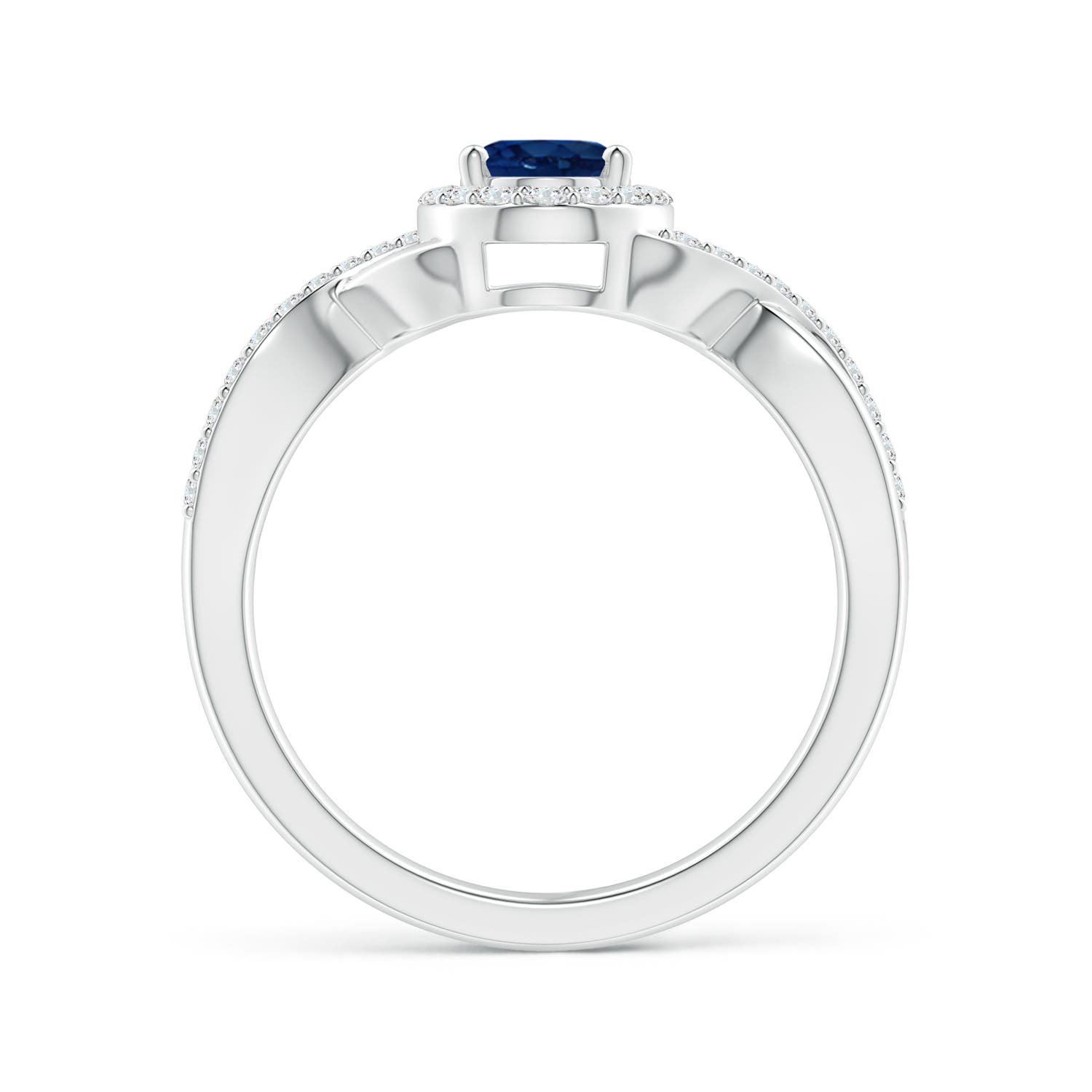 AA - Blue Sapphire / 1.14 CT / 14 KT White Gold