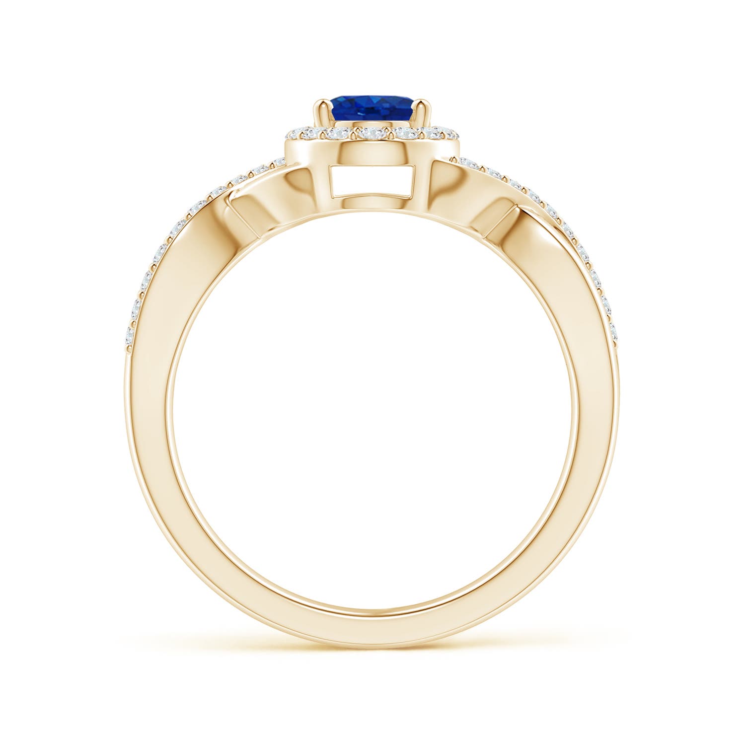 AAA - Blue Sapphire / 1.14 CT / 14 KT Yellow Gold