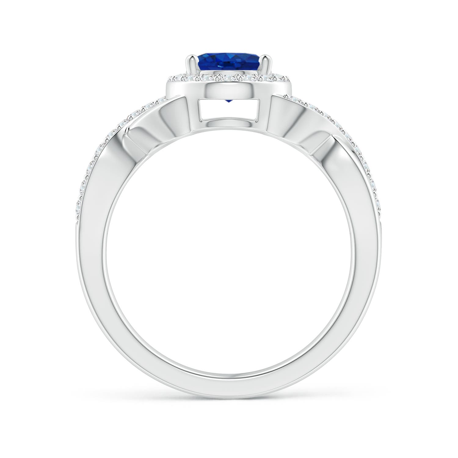 AAA - Blue Sapphire / 1.91 CT / 14 KT White Gold