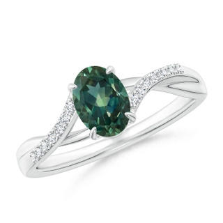 Oval AA Teal Montana Sapphire